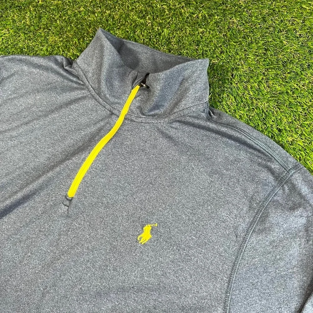 Polo Ralph Lauren Performance 1/4 Zip Pullover Large Navy Blue Active Shirt